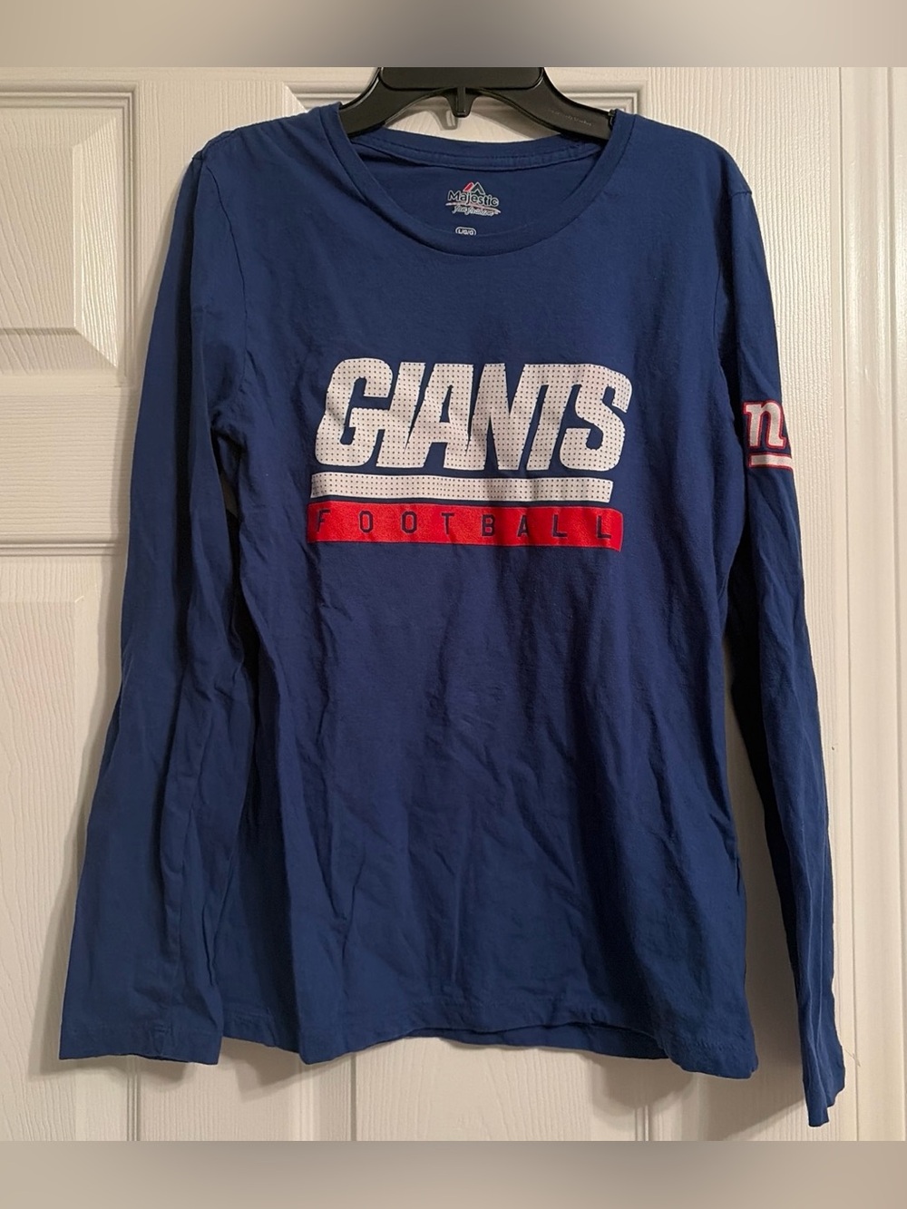 Majestic Kids New York Giants Blue Long Sleeve Shirt